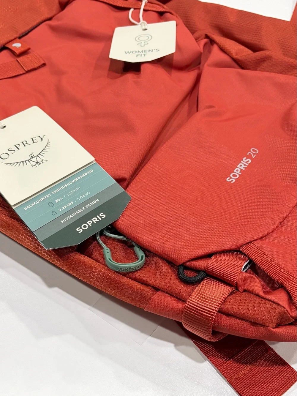 Osprey Women's Sopris 20 L Backpack Emberglow Orange 20L Pack NWT Snow